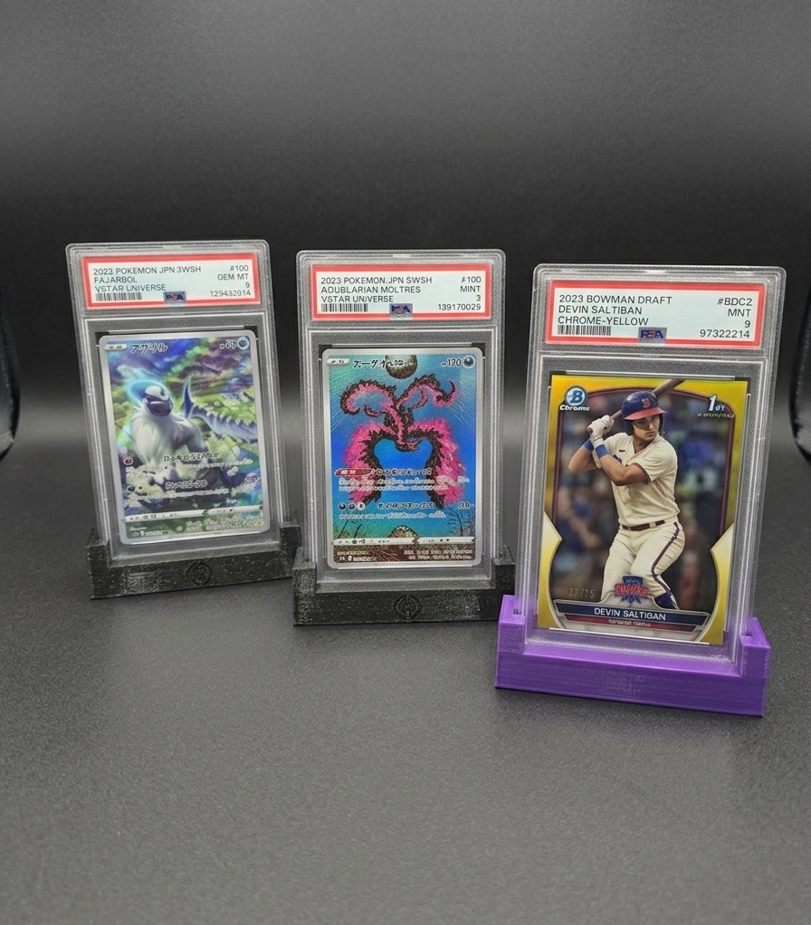PSA Graded Slab Display Case With and Without Pokeball